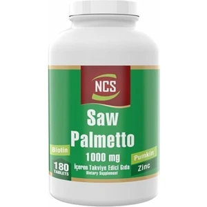 Saw Palmetto 1000 Mg Pumpkin Biotin Zinc Complex 180 Tablet