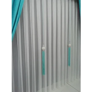 Zincir Desenli Etekleri Kurşunlu 1-3 Sık Pileli 275 x 200  Cm Tül Perde
