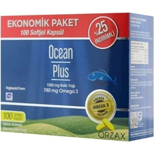 Ocean Plus Omega 3 1200 Mg 100 Kapsül | Ekonomik Paket