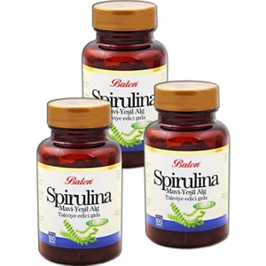 3 Adet Balen Spirulina Tablet 100 Adet 700 Mg Yosun Hapı