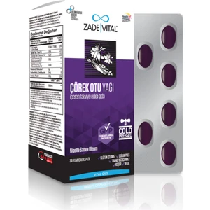 Zade Vital Blıster 30 Kapsül Zadevıtal Corek Otu Yağı