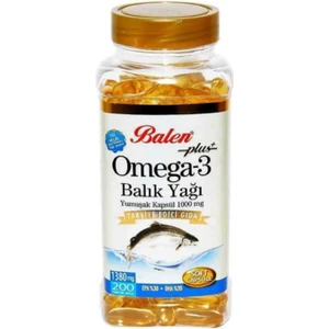 Omega 3 Balık Yağı 1380mg 200 Kapsül Tse Balen Omega