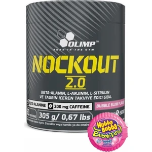 Nockout 2.0 Sakız Aromalı 305 Gr Arjinin Taurin Kafein Beta Alanin Karabiber Ekstresi
