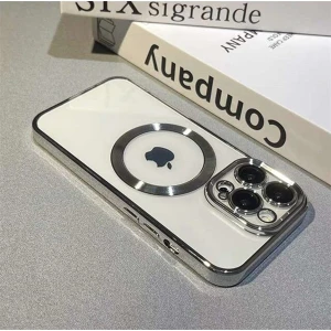 M.TK Moveteck Apple Iphone 11 Uyumlu Kılıf Kamera Lens Korumalı Logo Gösteren Halkalı Arkası Şeffaf Parlak Kenarlı