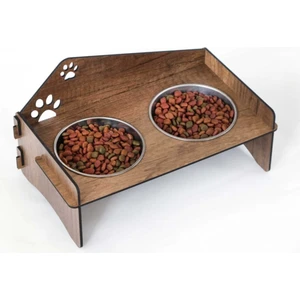 Kedi Mama Kabı Kahve Klasik Kedi Mama ve Su Kabı Kedi Yemek Kabı