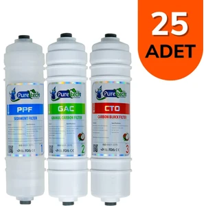 - 25 Takım Puretech  Filtre Seti