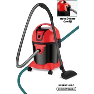 Süperturbo 1200 Watt Islak Kuru 8.7 Litre Toz Torbalı Elektrikli Süpürge