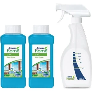 Loc Cam Temizleyici 500 ml 2 Adet + 1 Tabancalı Püskürtücülü Şişe