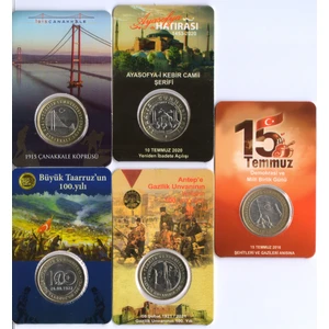 Düzgün Ticaret Hatıra Para 1 Tl Özel Kitinde 5 Adet Koleksiyon Madeni Para Görseldeki Ürün