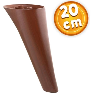 Lüks Mobilya Kanepe Sehpa Tv Ünitesi Koltuk Ayağı 20 Cm Ahşap Desenli Kahverengi Baza Ayak