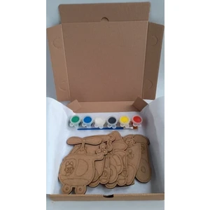 Araçlar Helikopter Kamyon Araba  Roket Gemi  Çocuk Ahşap Boyama Aktivite Sanat Hobi Seti