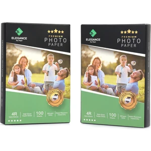 4r 10X15 cm Glossy 260GSM 200ADET Fotoğraf Kağıdı 2 Li