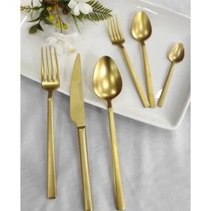 Stayle 72 Parça 12 Kişilik Mat Gold Titanyum Çatal Kaşık Bıçak Seti