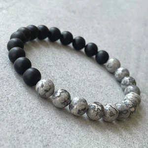 Padore Accessory Unisex - Jasper ve Onix ile Hazırlanmış Şık Tasarım Padore Doğal Taş Bileklik
