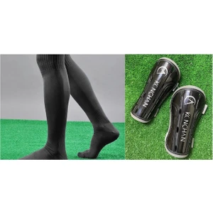 Çift Cırtlı 2 Adet Futbol Tekmeliği  + 2 Adet Futbolcu Tozluk Futbol Maç Set Çorap ve Tekmelik