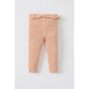 Miniko Kids Yeni Sezon Fırfırlı Fitilli Kadife Bebek Çocuk Tayt