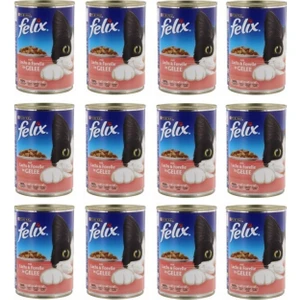 Somon ve Alabalıklı 400 gr 12'li Paket Yetişkin Kedi Konservesi