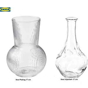 IKEA Padrag ve Vıljestark Dekoratif Cam Vazo 2'li 17 cm
