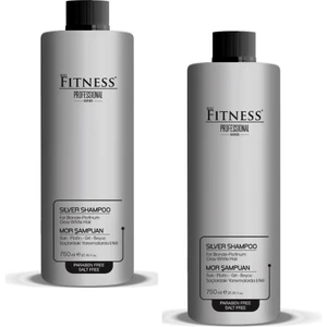 Fitness Professional Renk Eşitleyici Turunculaşma Karşıtı Silver Mor Şampuan Gri Beyaz Sarı Saçlara Uygun 750 Ml X2