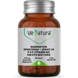 Magnezyum (Bisglisinat+Sitrat) Ve P5p (Vitamin B6) 60 Kapsül