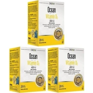 Ocean Vitamin D3 400 Iu 20ml 3 Adet