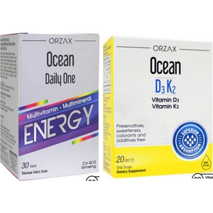 Ocean Vitamin D3k2 Damla 20 Ml + Daily One Energy 30 Tablet