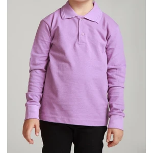 Unisex Çocuk Polo Yaka Uzun Kol Okul T-Shirt