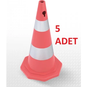 Çift Reflektifli Trafik Konisi 500MM Ecolıght 5 Adet