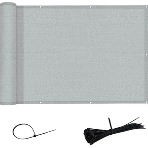 Pamukkale Branda  Balkon Demiri Perdesi Korkuluk Perdesi File Gri 80 x 550