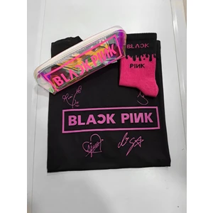 Black Pink T Shirt Kalemlik Çorap