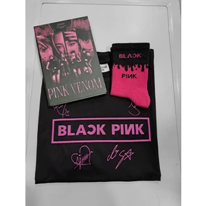 Black Pink Defter T Shirt Çorap