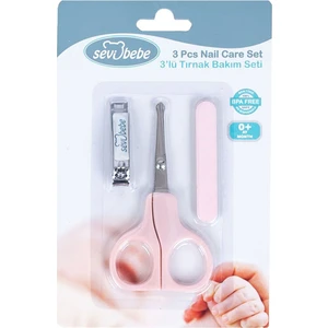 Sevi Bebe Kız Bebek 3'lü Tırnak Bakım Seti Pembe 507