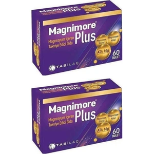 Tab İlaç Magnimore Plus Magnezyumlu Takviye Edici Gıda 60 Tablet X 2 Adet