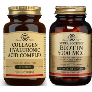 Hyaluronic Acid Collagen Complex 30 Tablet+ Biotin 5000 Mcg 50 Kapsül