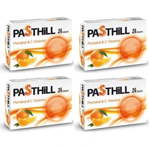 Pasthill Portakal 4'Lü Paket X 24 Adet Boğaz Pastili