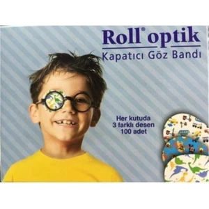 Roll Optik Göz Kapama Bandı 100 Adet Erkek Çocuk Roll Optik 100 Lük