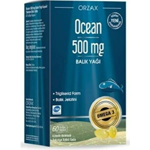 Ocean Balık Yağı 500mg Takviye Edici Gıda 60 Kapsül