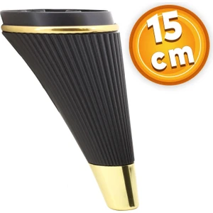 Lüks Mobilya Kanepe Sehpa Tv Ünitesi Koltuk Ayağı 15 cm Siyah Gold Baza Ayak