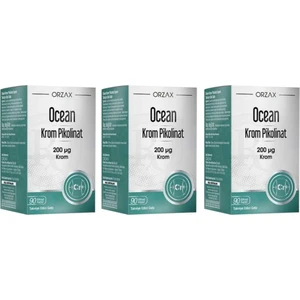 Ocean Krom Pikolinat 200 Mcg 90 Kapsül 3 Kutu