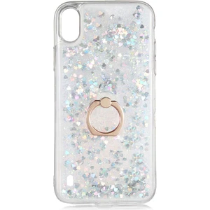 Kip GSM Samsung Galaxy A10 Kılıf Sıvılı Simli Yüzüklü Kapak