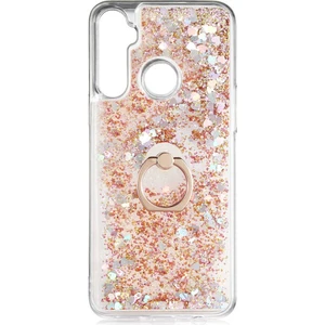 Kip GSM Realme C3 Kılıf Sıvılı Simli Yüzüklü Kapak