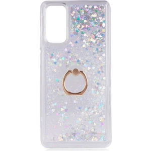 Kip GSM Samsung Galaxy S20FE Kılıf Sıvılı Simli Yüzüklü Kapak