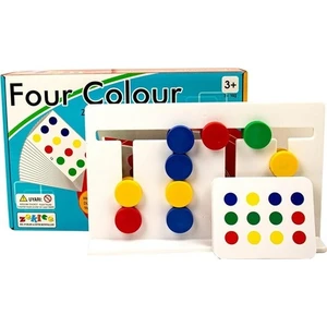Four Colour Oyunu- Montessori Zeka Oyunu-Rubik Abaküs-Ekransız Aktivite Oyunu