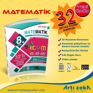 Artı Zeka Yayınları Süper Atom 8 Sınıf Matematik 32 Fasikül Kazanım Deneme