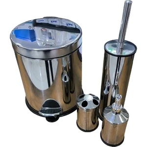 Banyo Seti 4 'lü Takım Paslanmaz Çelik 5 Lt