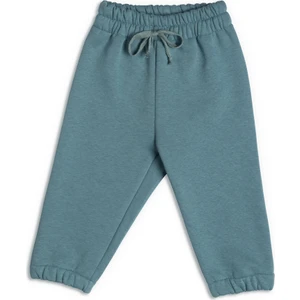 Unisex Bebek Kalın Pamuklu Jogger Pantolon - Petrol Yeşili
