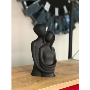 İnci Tanem Sevgili Aşıklar Sarılmış Biblo Dekor Biblo 22 cm Siyah