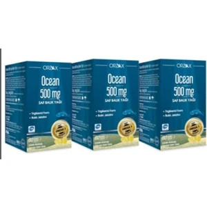 Ocean 500 Mg Saf Balık Yağı 60 Kapsül 3'lü Paket