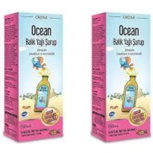 Ocean Balık Yağı Şurup Karışık Meyve 150ML 2 Adet SKT:01/2021