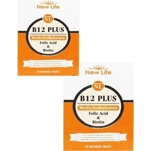 New Life B12 Plus Dilaltı 60 Tablet 2'li Paket